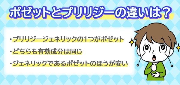 ポゼットとプリリジーの違いの図解