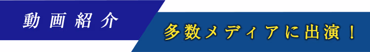 「動画紹介」多数のメディアに出演