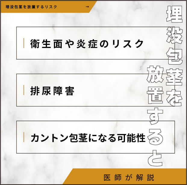 埋没包茎を放置するリスク