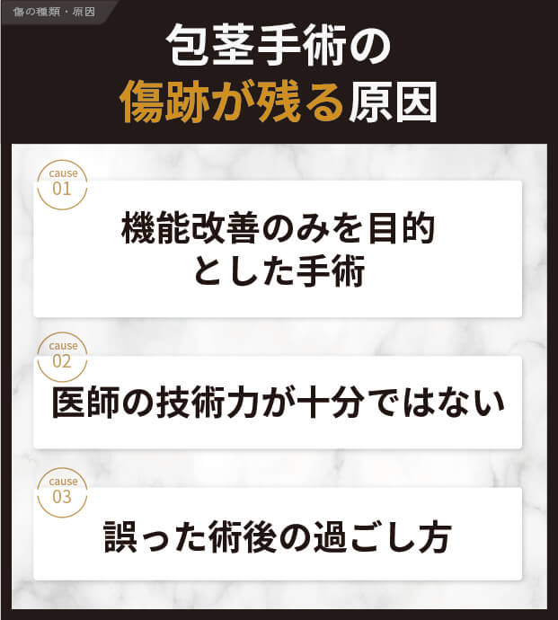 包茎手術の傷跡が残る原因