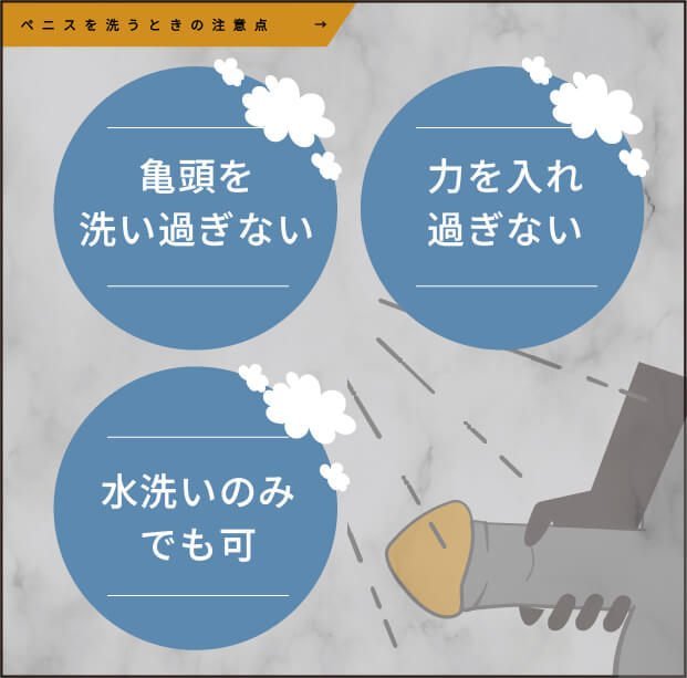 ペニスを洗う時の注意点