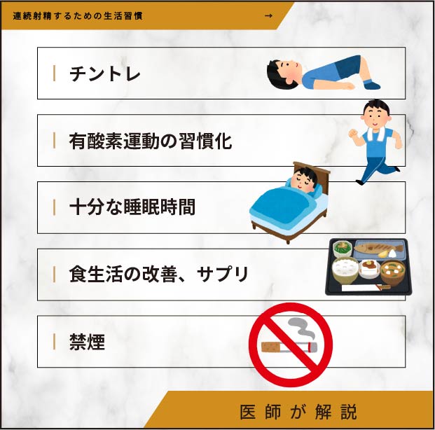 連続射精するための生活習慣