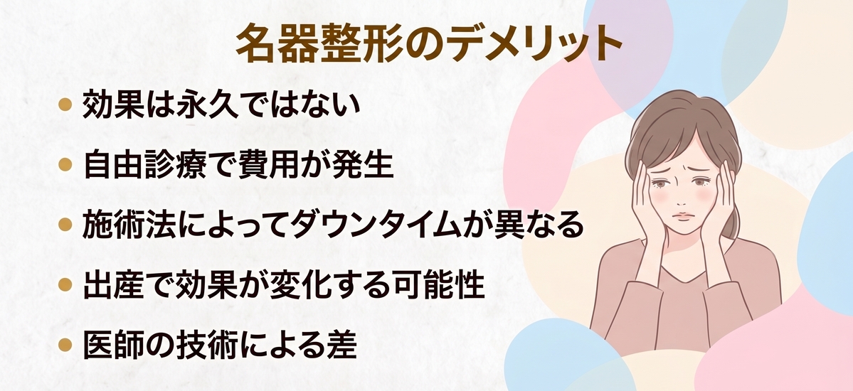名器整形のデメリット