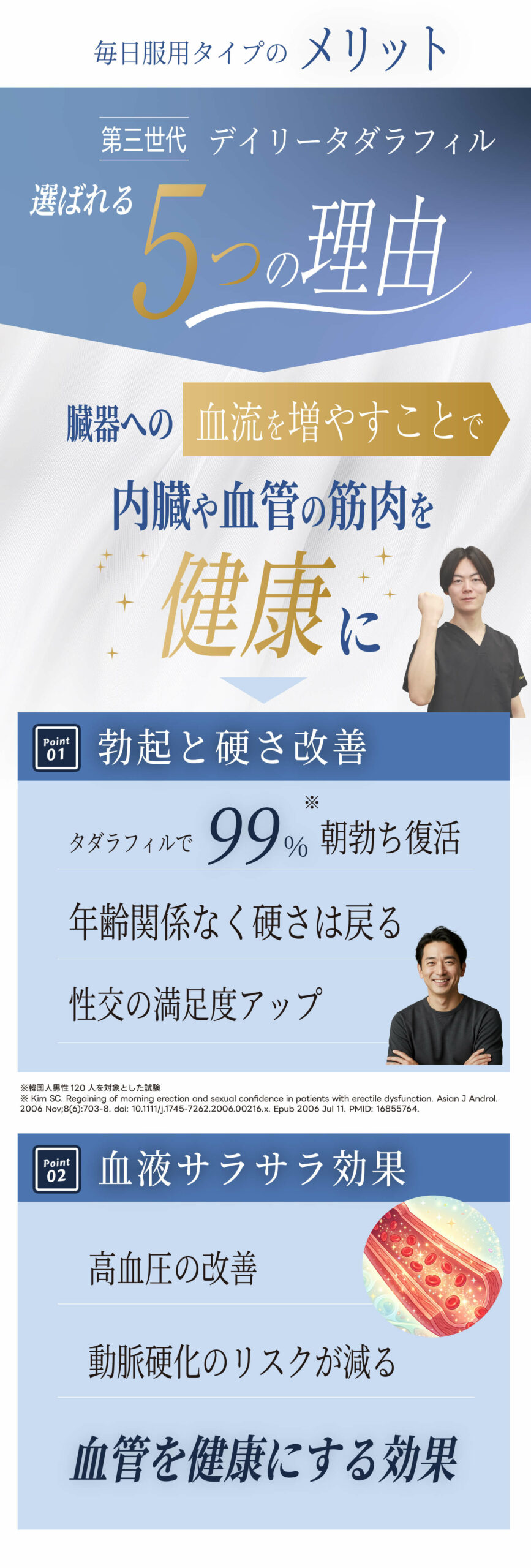 次世代ED治療薬の「デイリータダラフィル」を選択するメリット